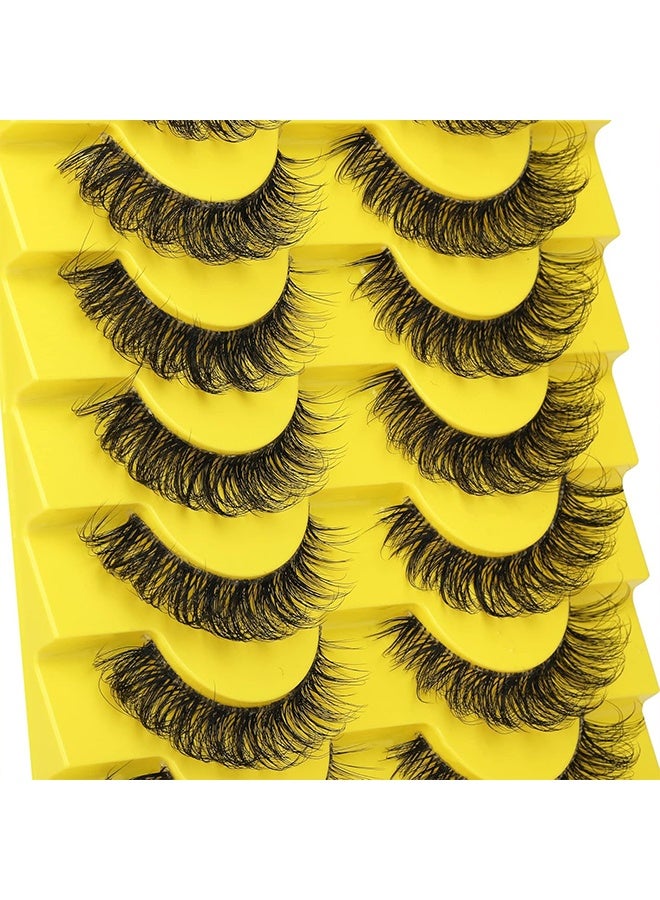 رموش صناعية روسية على شكل شريط، تجعيد D، مظهر طبيعي خفيف، رموش من فرو المنك الصناعي تشبه تركيب الرموش، كثيفة، شريط شفاف، عين قطة، عبوة رموش صناعية - Image 5